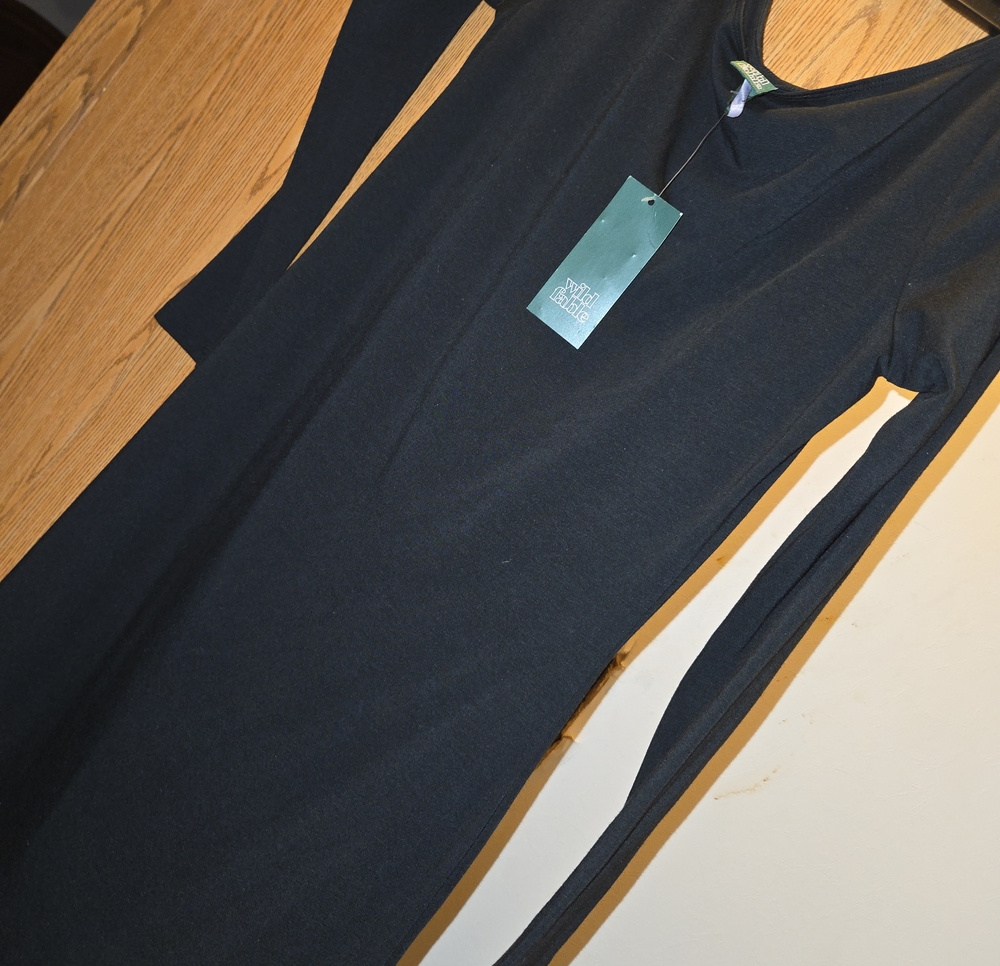 Wild Fable Classic Black Long Sleeve Bodycon Dress